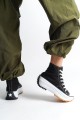 ROMA Bağcıklı Ortopedik Taban Kadın Sneaker Ayakkabı BT Siyah