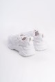 TOKYO Bağcıklı Ortopedik Taban Triko Detaylı Kadın Spor Ayakkabı BT Beyaz